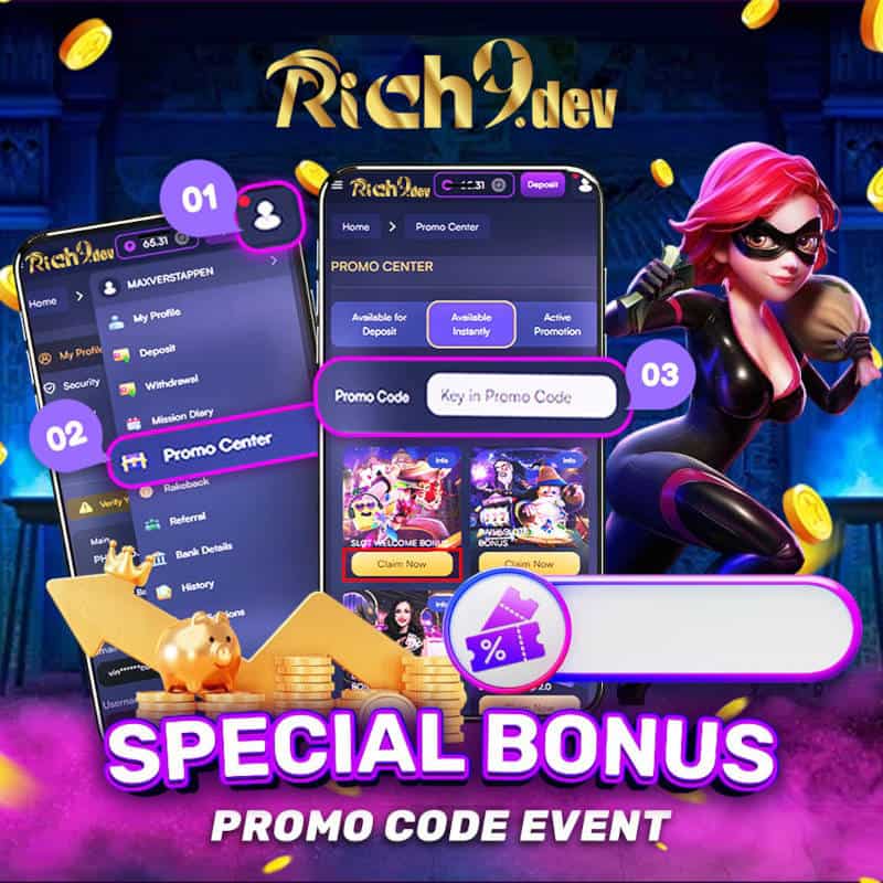 Rich 9 welcome bonus steps